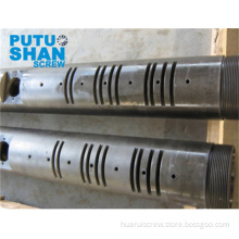 Parallel twin screw barrel for rubber extruder machine